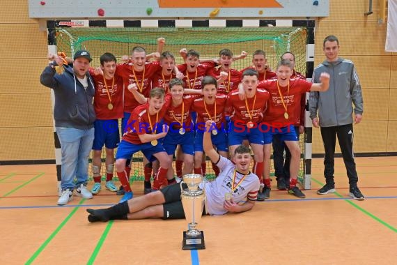 Futsal-Kreismeisterschaften Sinsheim B-Junioren in der Kraichgauhalle in Gemmingen - Futsal Endspiel B-Junioren SV Rohrbach/S vs JSG Obergimpern/Bonfeld/Fürfeld 1 (© Siegfried Lörz)